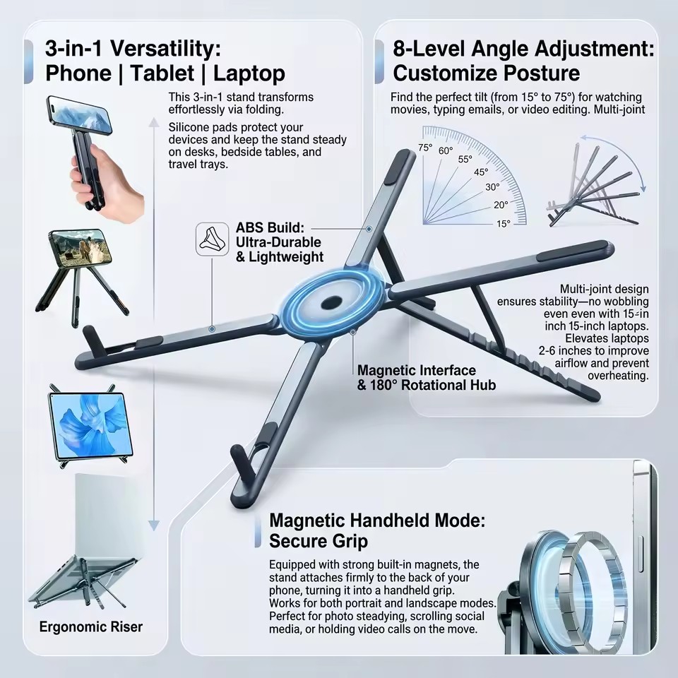 Tablet Phone Accessories - Support de téléphone magnétique portable et