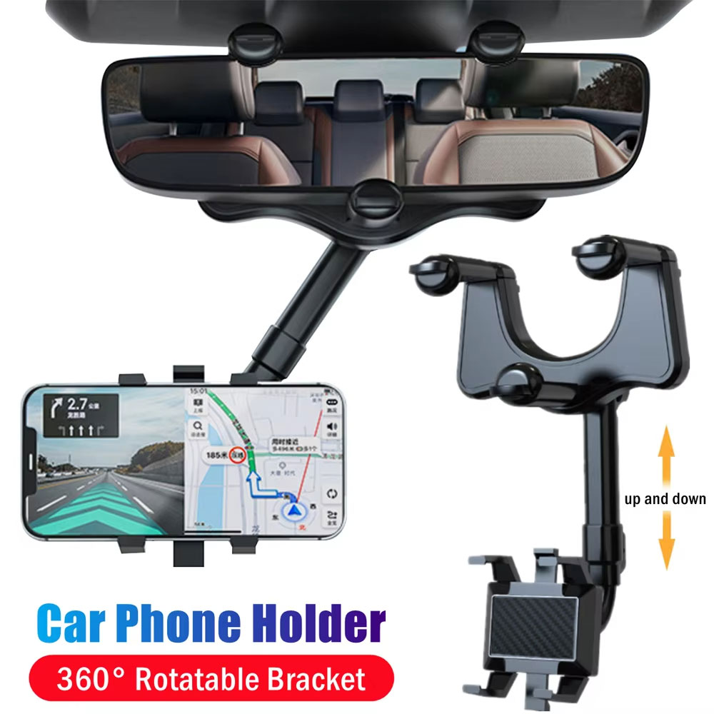 Car Accessories Tablet Holder - Support de téléphone réglable pour rétroviseur