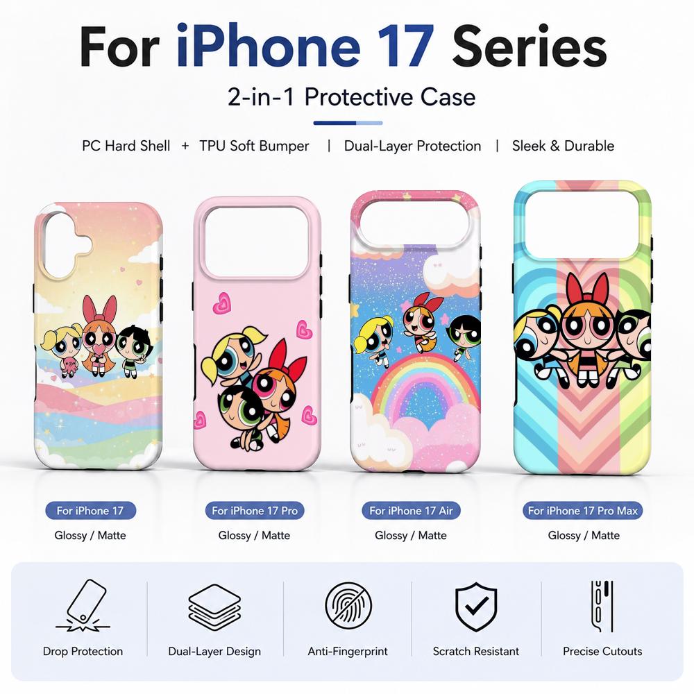Tablet Accessories For Girls - Coque de téléphone Anime P-Powerpuff Girls