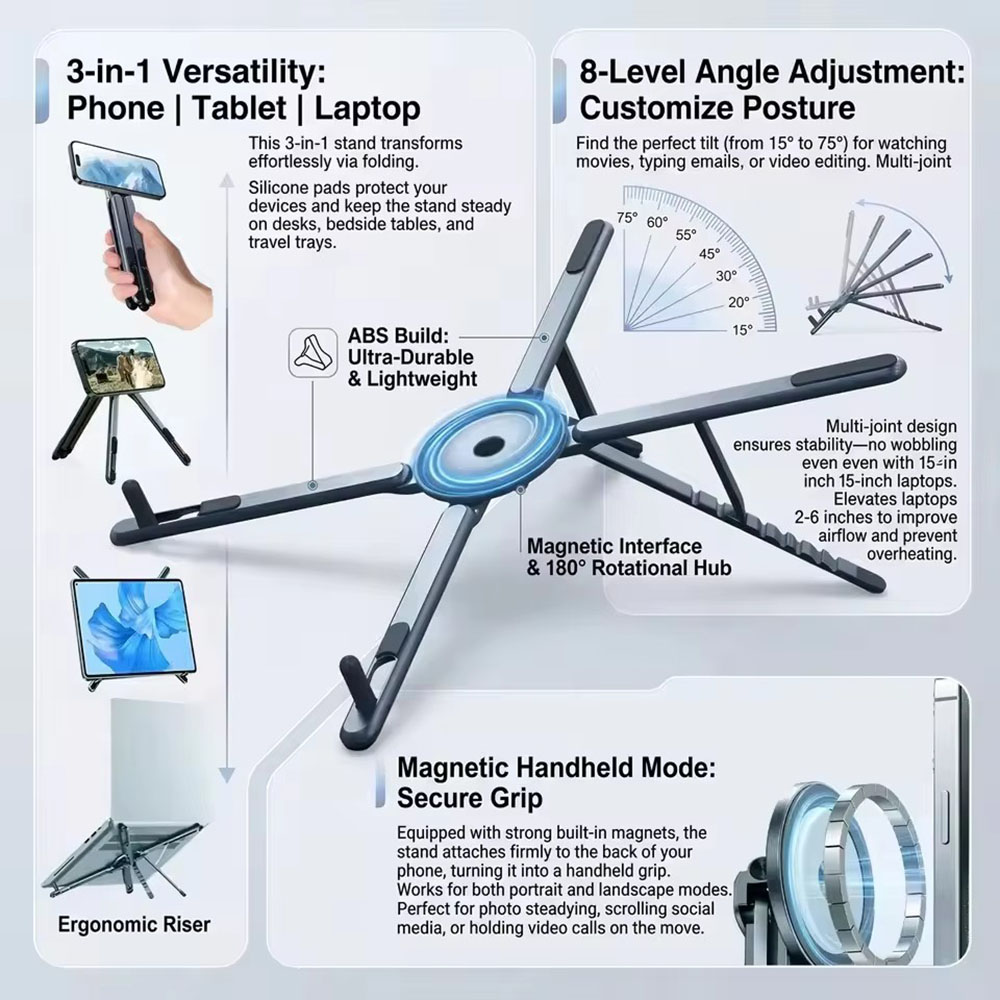 Tablet Phone Accessories - Support de téléphone magnétique portable et